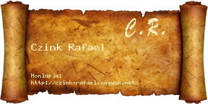 Czink Rafael névjegykártya